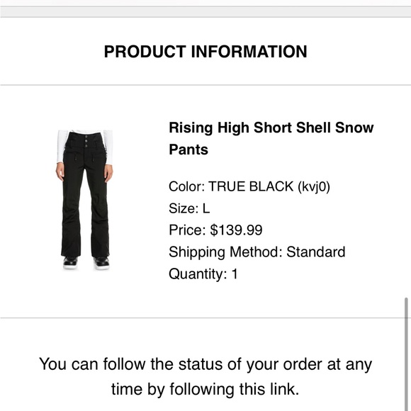 Roxy Rising High Shell Snow Pants on size L *short EUC - Picture 3 of 7